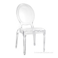 Événements Crystal Tiffany Chaise en plastique en résine acrylique en plastique